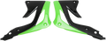 UFO Radiator Shroud - Black/Green KA04719-999