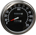 DRAG SPECIALTIES 5" FL-Style 2240:60 Speedometer with Reed Switch - '68-'84 Black Face 74584M