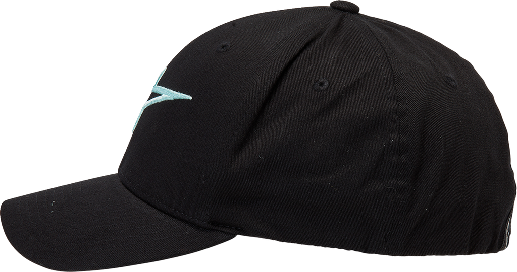 ALPINESTARS Ageless Curve Hat - Black/Light Aqua - Small/Medium 1017810101177SM