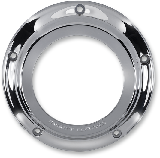 BARNETT Derby Cover - Chrome/Clear - '15-'22 Big Twins - For Narrow Primary 343-30-43015
