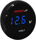 KOSO NORTH AMERICA I-Gear Volt Meter - Blue Digits - 1.57" Diameter x 0.43" D BA067B00