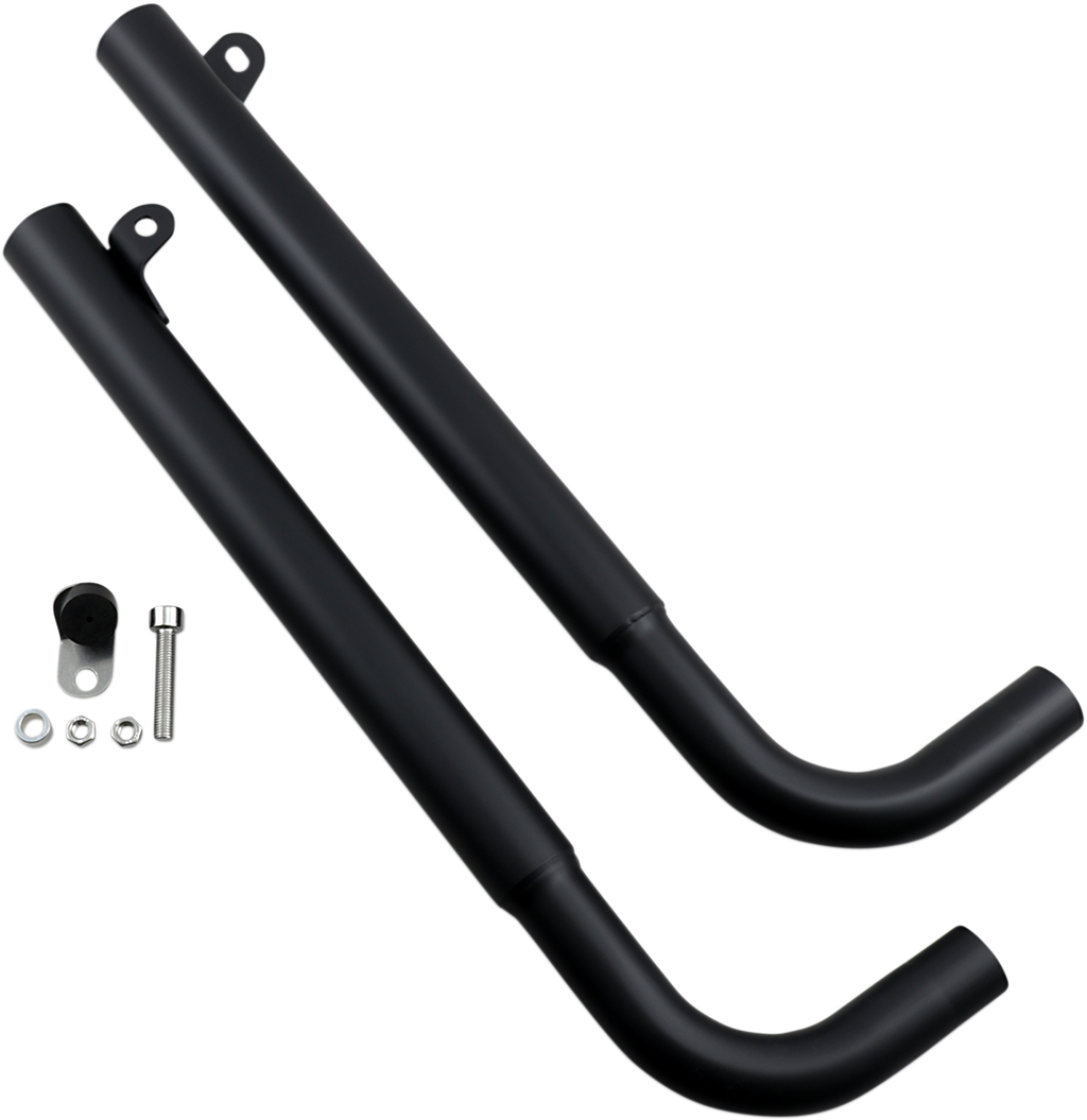 BRITISH CUSTOMS Straight Pipe Performance Tips - Black BC902-056-B