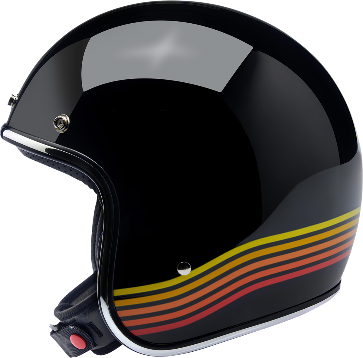 BILTWELL Bonanza Helmet - Gloss Black Spectrum - 2XL 1001-536-206