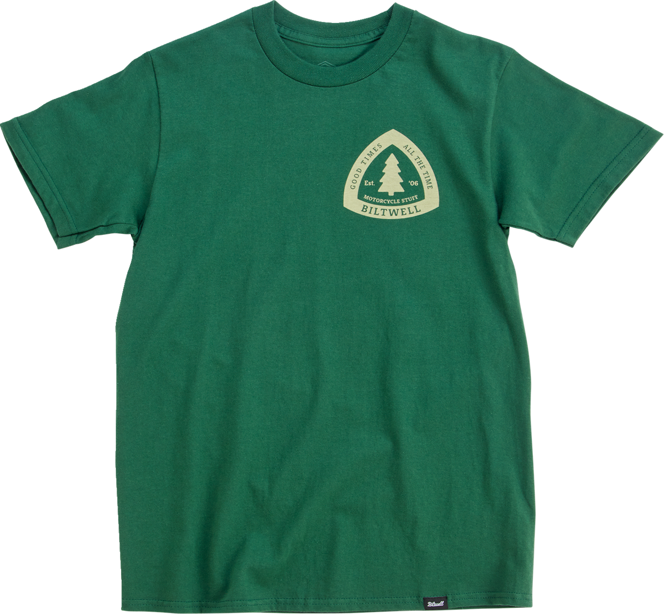BILTWELL Good Times T-Shirt - Olive - 2XL 8101-075-006