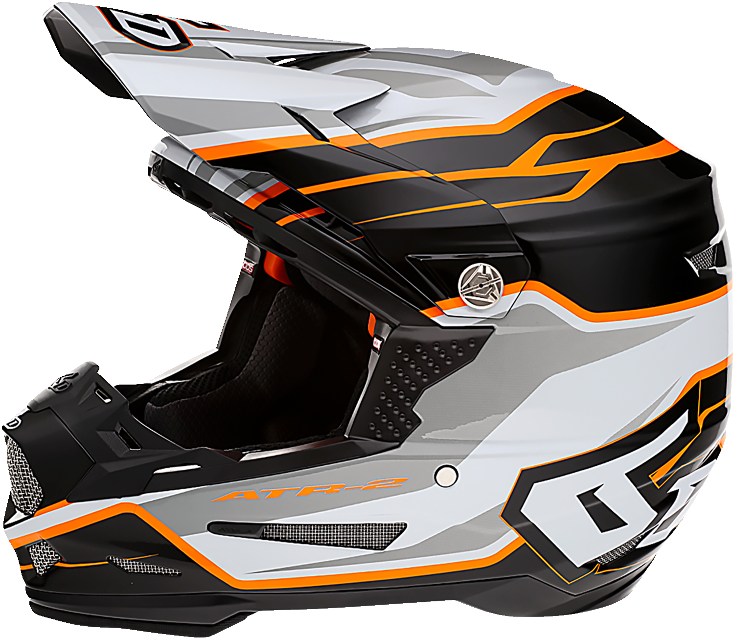 6D ATR-2 Helmet - Phase - White/Orange - XL 12-2828