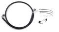 DRAG SPECIALTIES Brake Line - Front (Upper) - Black 640112-BLK