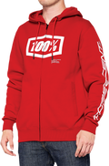 100% Syndicate Fleece Zip-Up Hoodie - Pepper - Small 36017-397-10