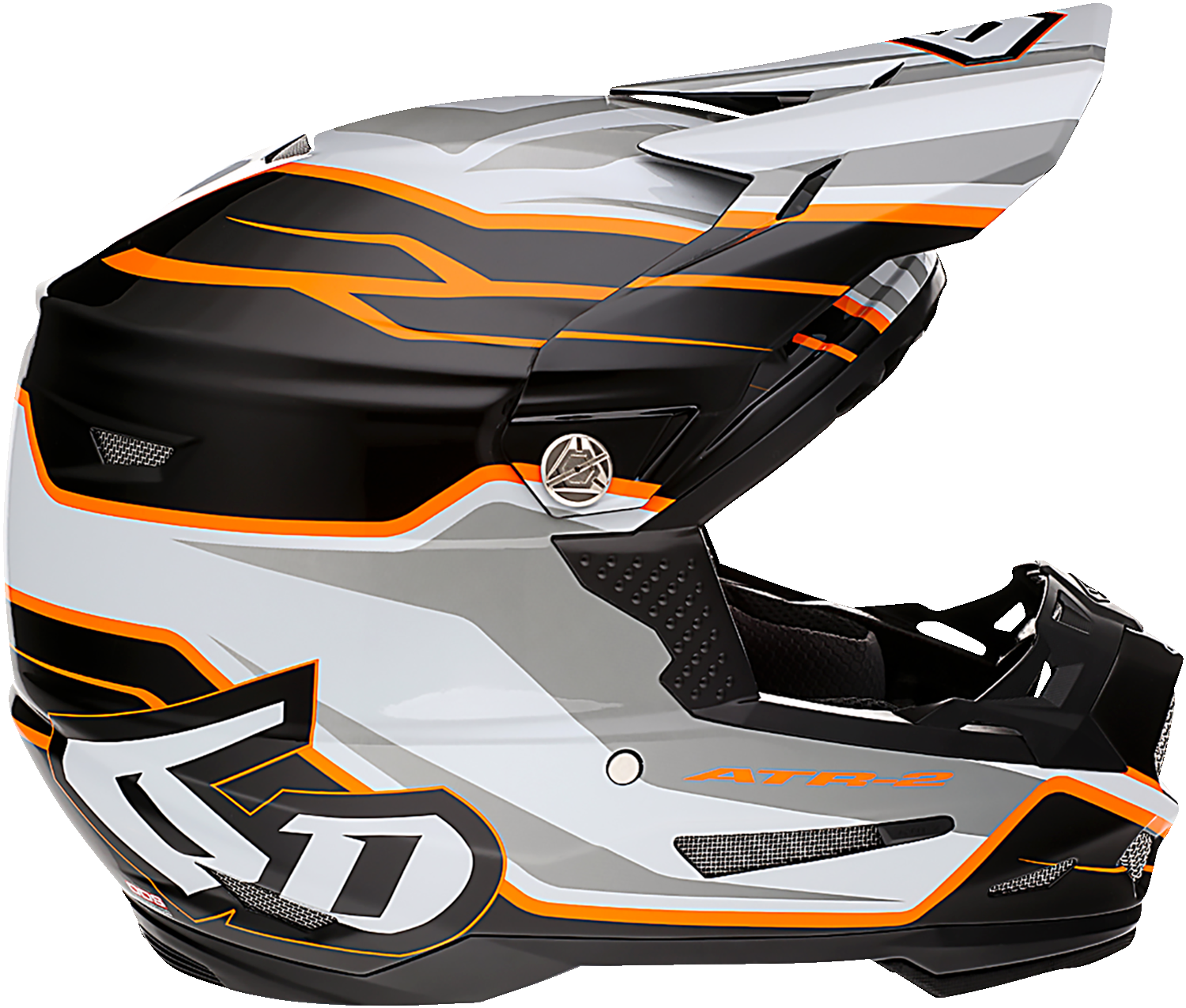 6D ATR-2 Helmet - Phase - White/Orange - XL 12-2828