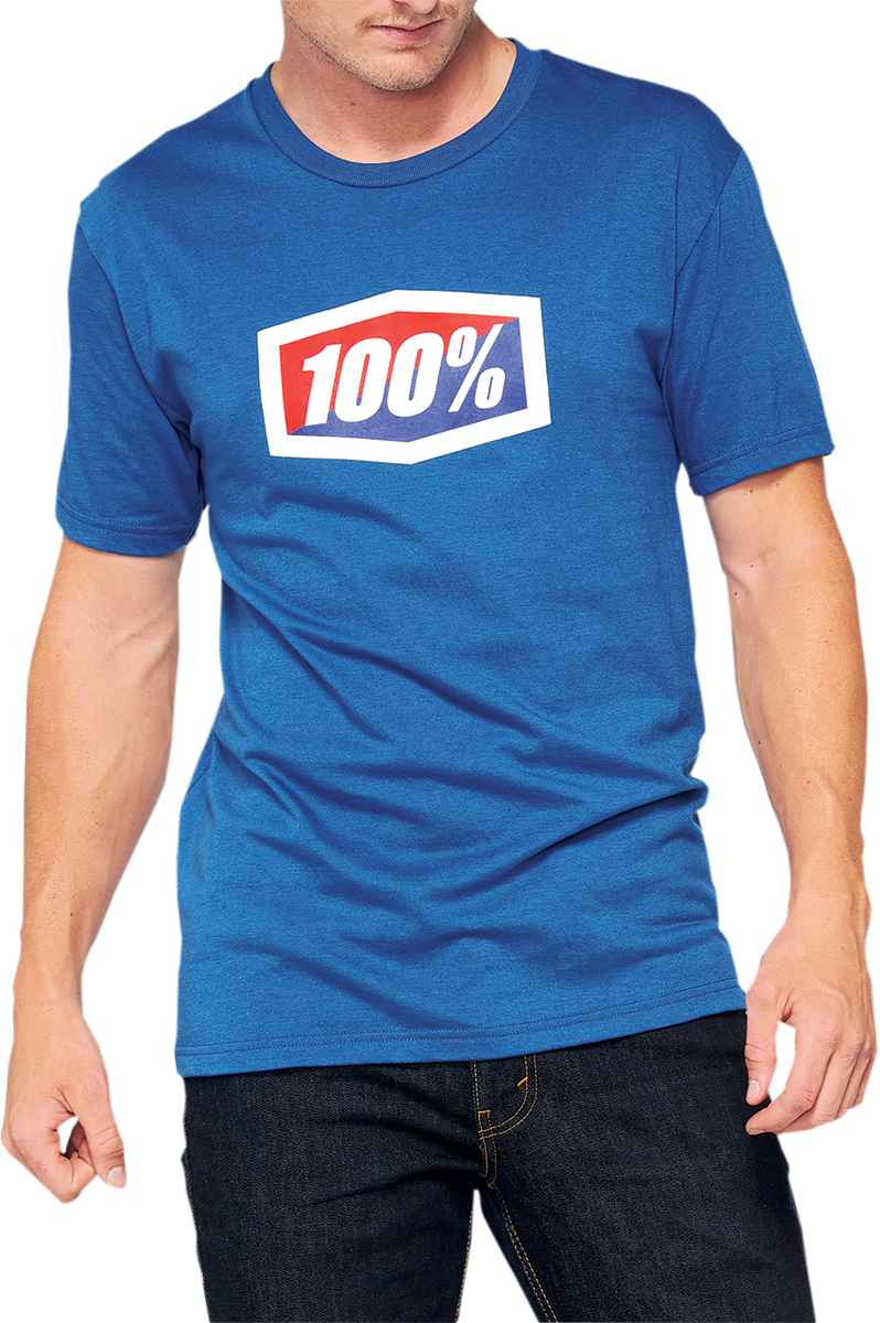 100% Official T-Shirt - Blue - Large 32017-002-12