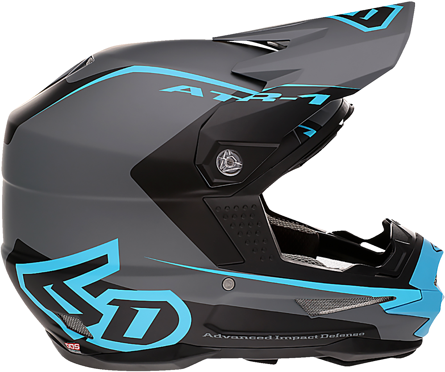 6D ATR-1 Helmet - Stealth - Cyan - Medium 10-4626