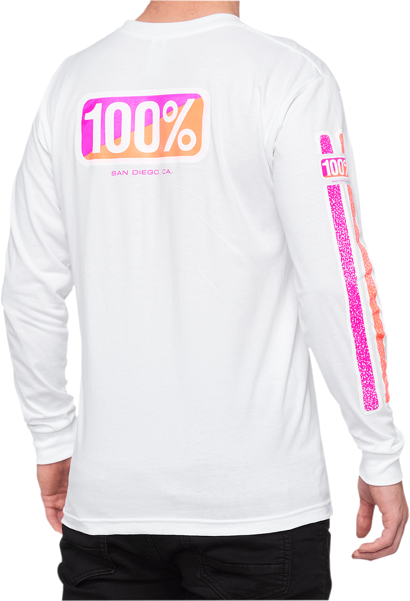 100% Retro Long-Sleeve T-Shirt - White - Small 32129-000-10