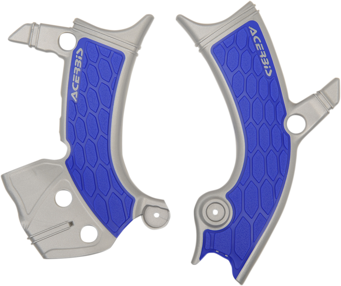 ACERBIS X-Grip Frame Guards - Silver/Blue 2689411404