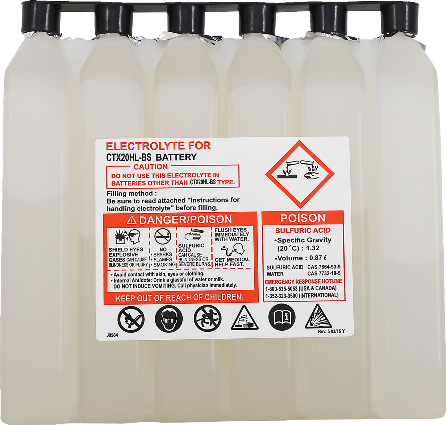 DRAG SPECIALTIES AGM Maintenance-Free Battery - YTX20HLBSFT For Harley  CTX20HL-BS FT