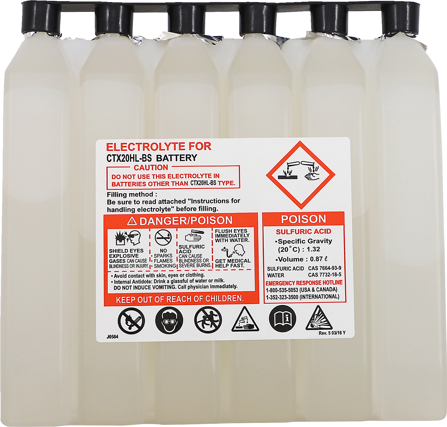 DRAG SPECIALTIES AGM Maintenance-Free Battery - YTX20HLBSFT For Harley  CTX20HL-BS FT