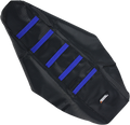 MOOSE RACING Ribbed Seat Cover - Black Cover/Blue Ribs - Yamaha YZF25006-332RT
