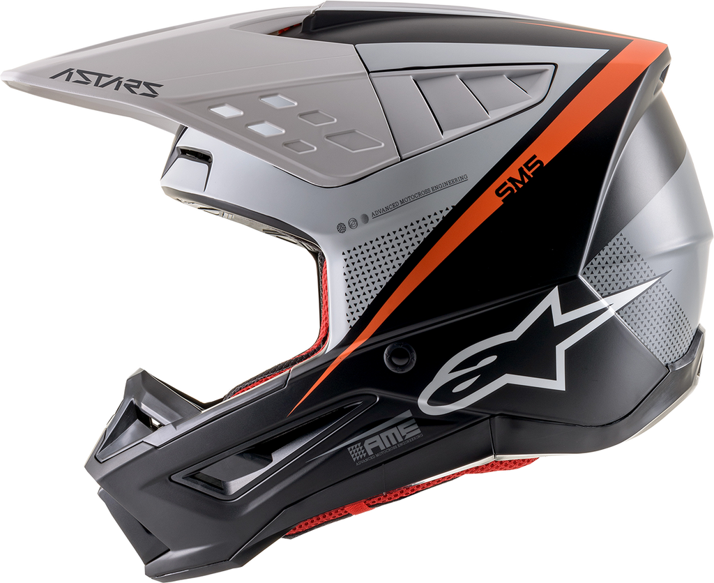 ALPINESTARS SM5 Helmet - Rayon - Black/White/Orange - XL 8304121-1242-XL
