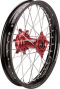 MOOSE RACING Wheel Assembly - SX-1 - Complete - Rear - Black Wheel/Red Hub - 18x2.15 BR-215-18BKRD