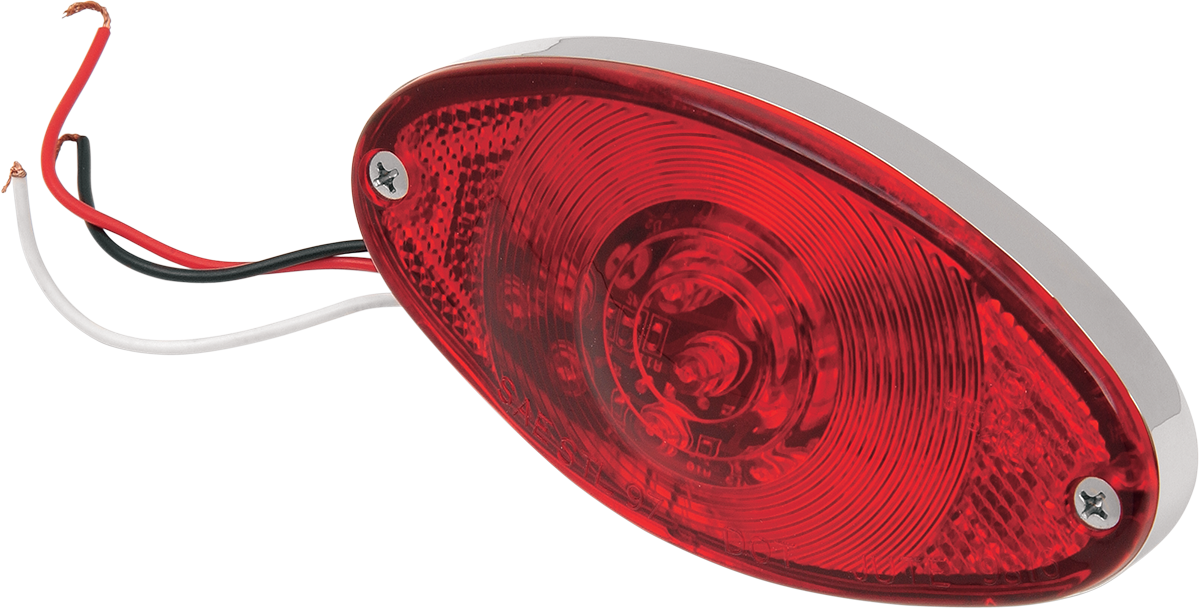 DRAG SPECIALTIES Taillight - Cat Eye - Ultra Thin - Red Lens 160634