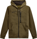 ALPINESTARS Asymmetrical Zip-up Hoodie - Military - Large 121351030690L