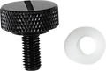 DRAG SPECIALTIES Seat Knob - Black - Slotted - 1/4-28 370296