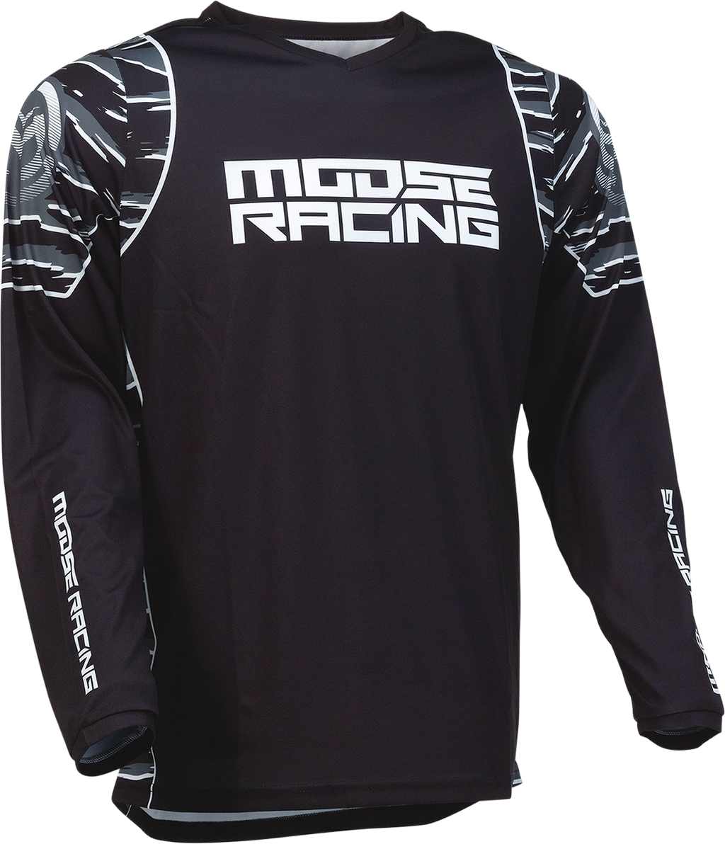 MOOSE RACING Qualifier Jersey - Black/White - 4XL 2910-6972