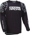 MOOSE RACING Qualifier Jersey - Black/White - 4XL 2910-6972
