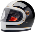 BILTWELL Gringo S Helmet - Gloss White/Black Tracker - Medium 1003-566-503