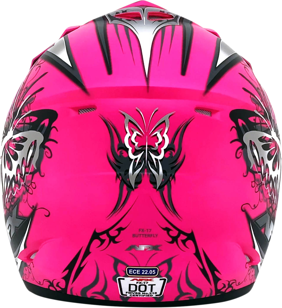 AFX FX-17 Helmet - Butterfly - Matte Hot Pink - Medium 0110-7108