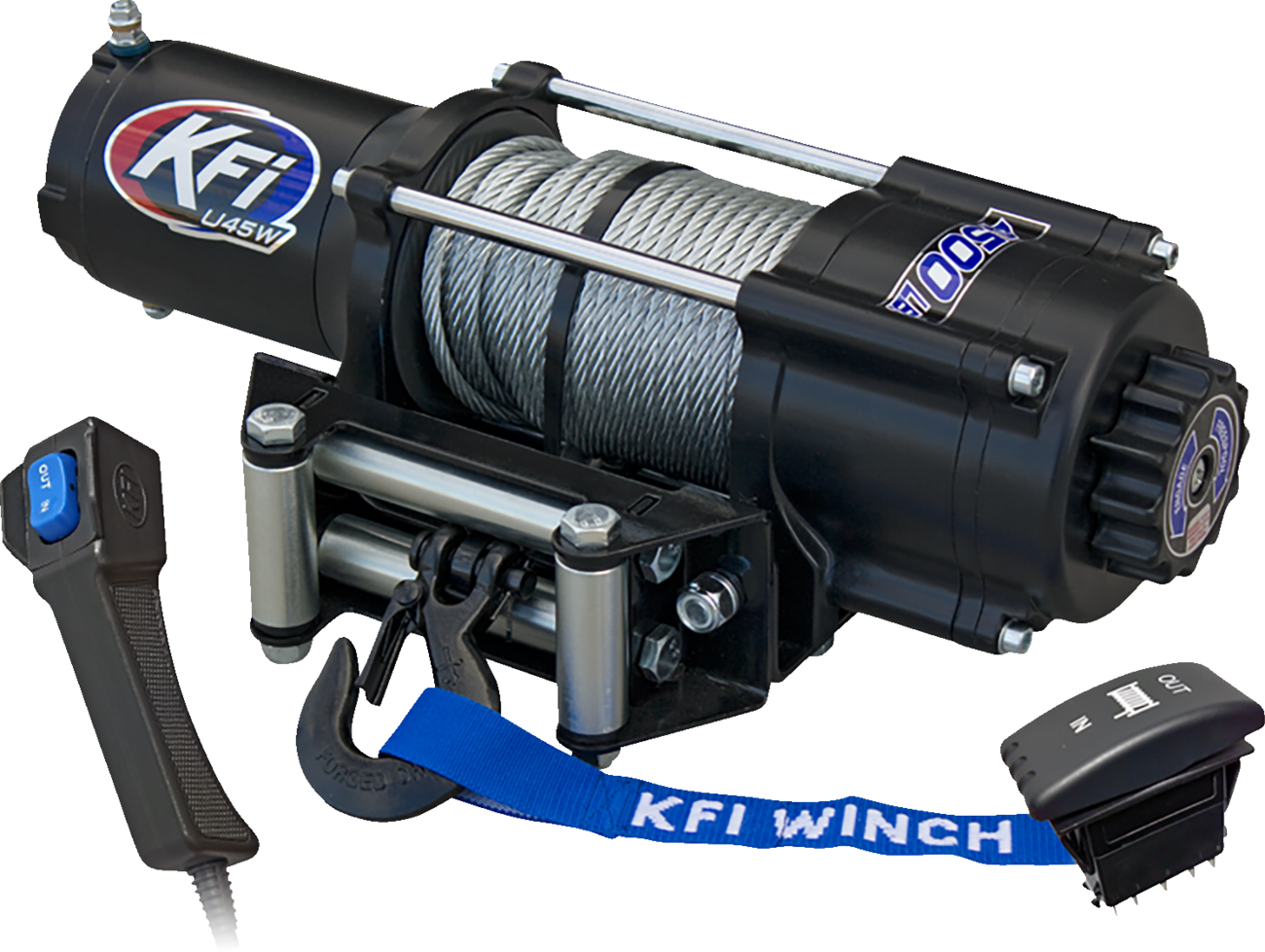 KFI PRODUCTS UTV Winch - 4500 Lb - Wide U45W-R2