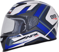 AFX FX-99 Helmet - Recurve - Pearl White/Blue - Large 0101-11123