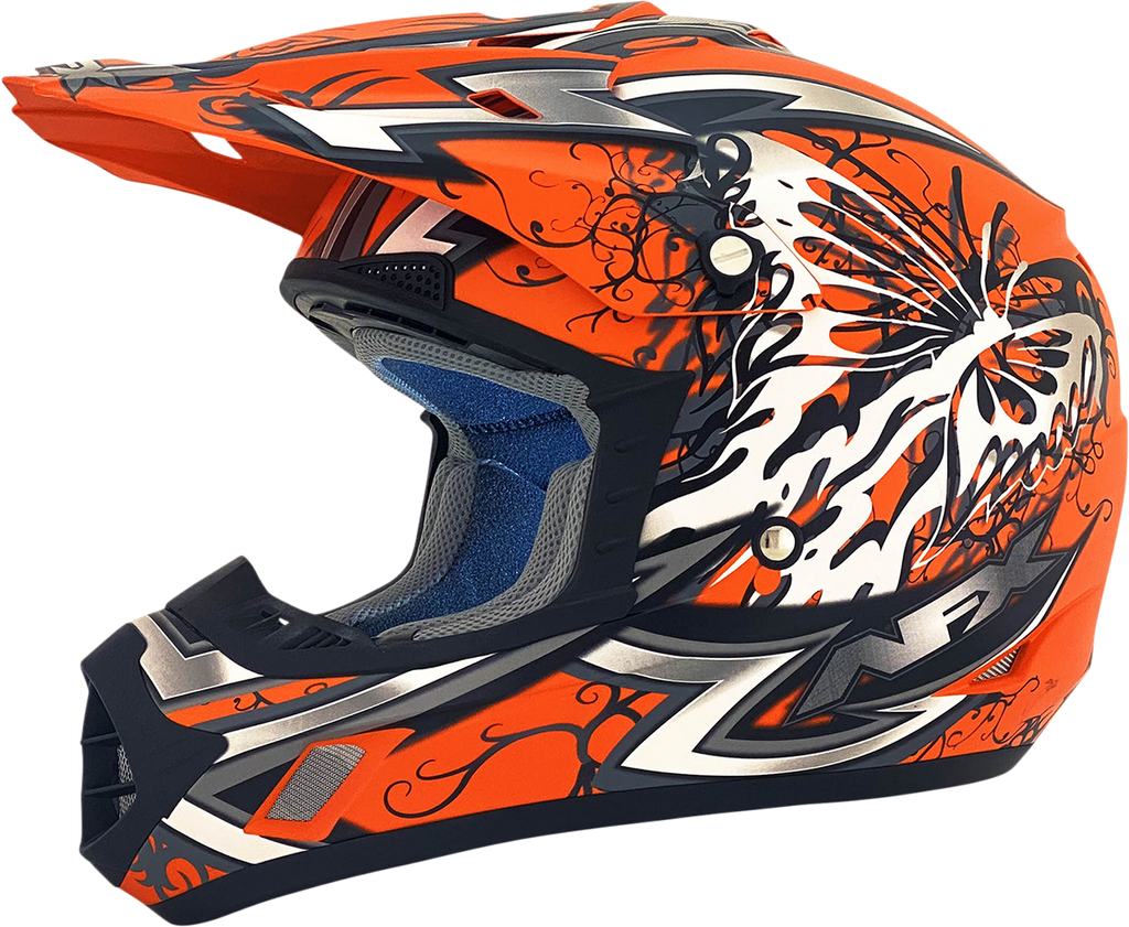 AFX FX-17Y Helmet - Butterfly - Matte Orange - Large 0111-1383