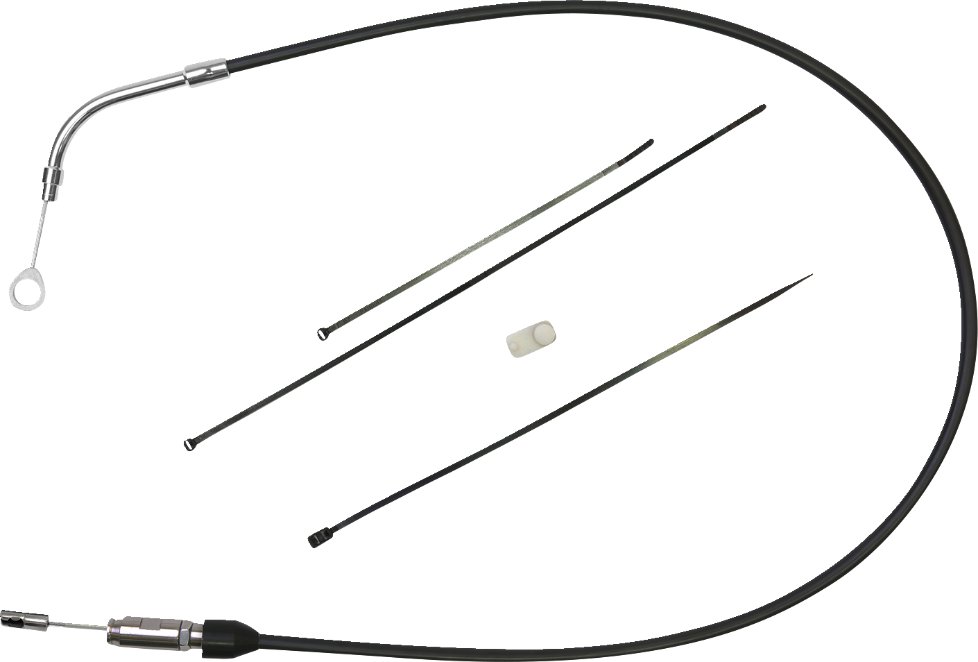 DRAG SPECIALTIES Clutch Cable - Upper - 49" - Black/Chrome 4323510HE