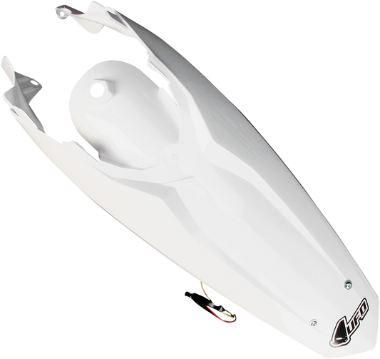 UFO Enduro Rear Fender - with Light - '98 - '19 KTM White KT04027-047