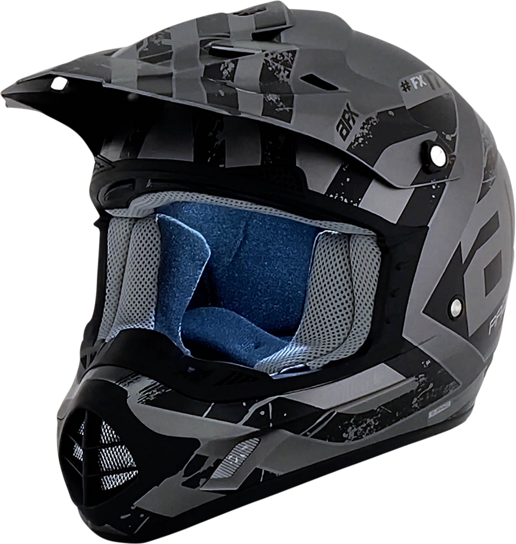 AFX FX-17Y Helmet - Attack - Frost Gray/Matte Black - Small 0111-1396