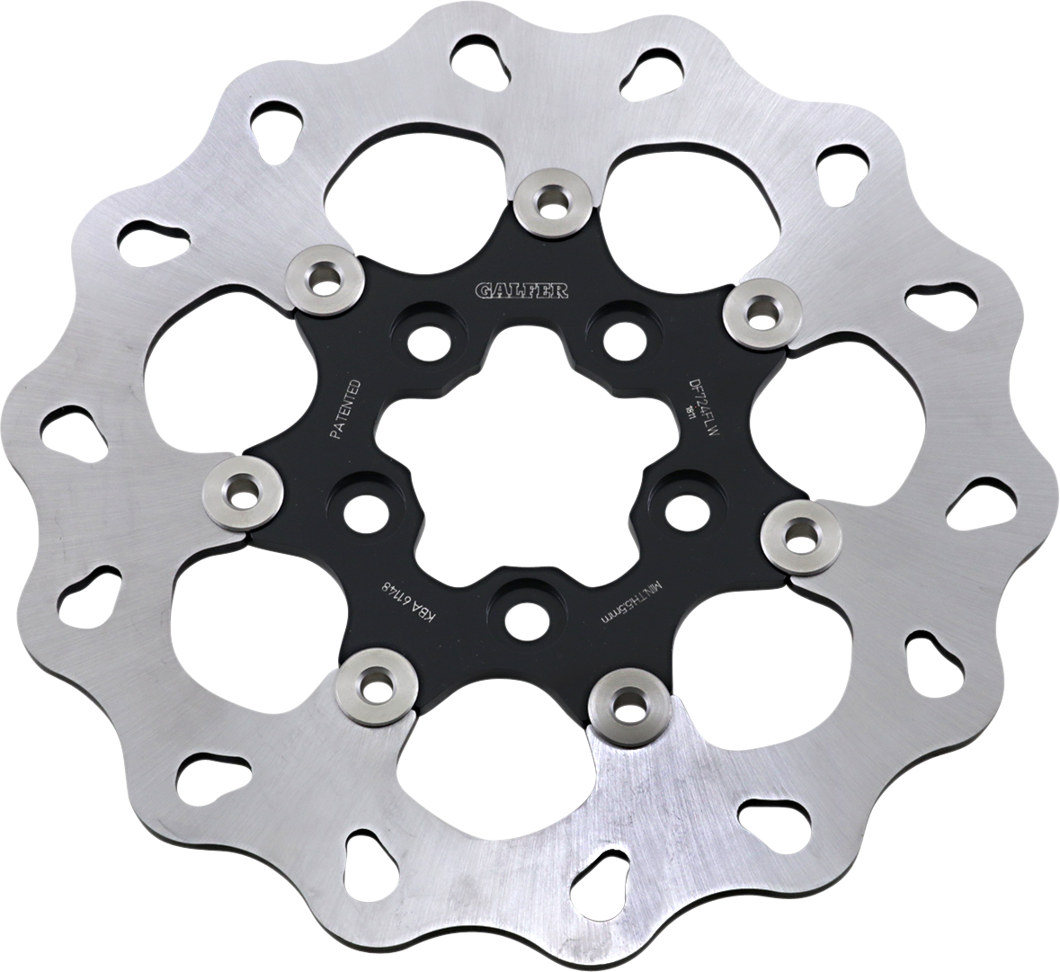 GALFER Wave® Brake Rotor - Rear - Black Carrier DF724FLW