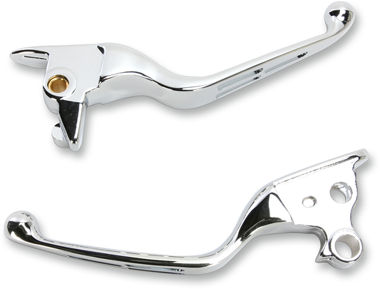 DRAG SPECIALTIES Levers - Slotted - Chrome H07-0603