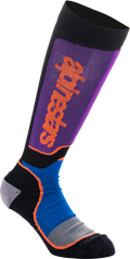 ALPINESTARS Youth MX Plus Socks - Black/Purple/Blue/Orange - Medium/Large 4742324-1246-ML