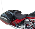 DRAG SPECIALTIES Solo Seat - Double Diamond - Red Stitching - '14-'22 Indian 0810-2269