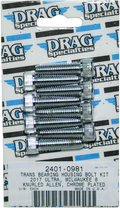 DRAG SPECIALTIES Transmission Bearing Knurled Bolt Kit - Chrome - M8 MK783