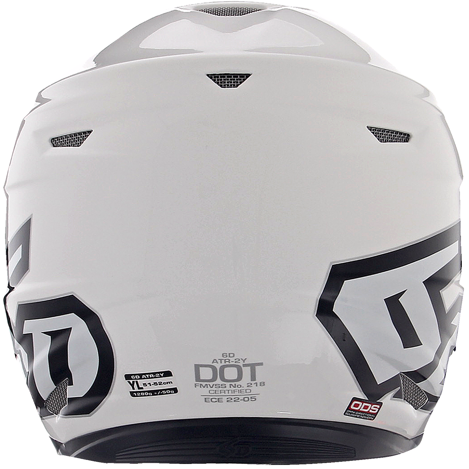 6D ATR-2 Helmet - Gloss White - Small 12-0525