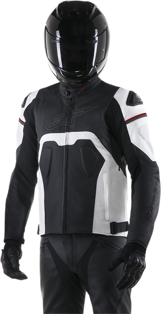 ALPINESTARS Core Leather Jacket - Black/White - US 48 / EU 58 3101316-12-58