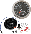 DRAG SPECIALTIES 5" MPH FL-Style 2:1 Speedometer with Tach - '68-'84 Black Face NO RESET KNOB 72418M