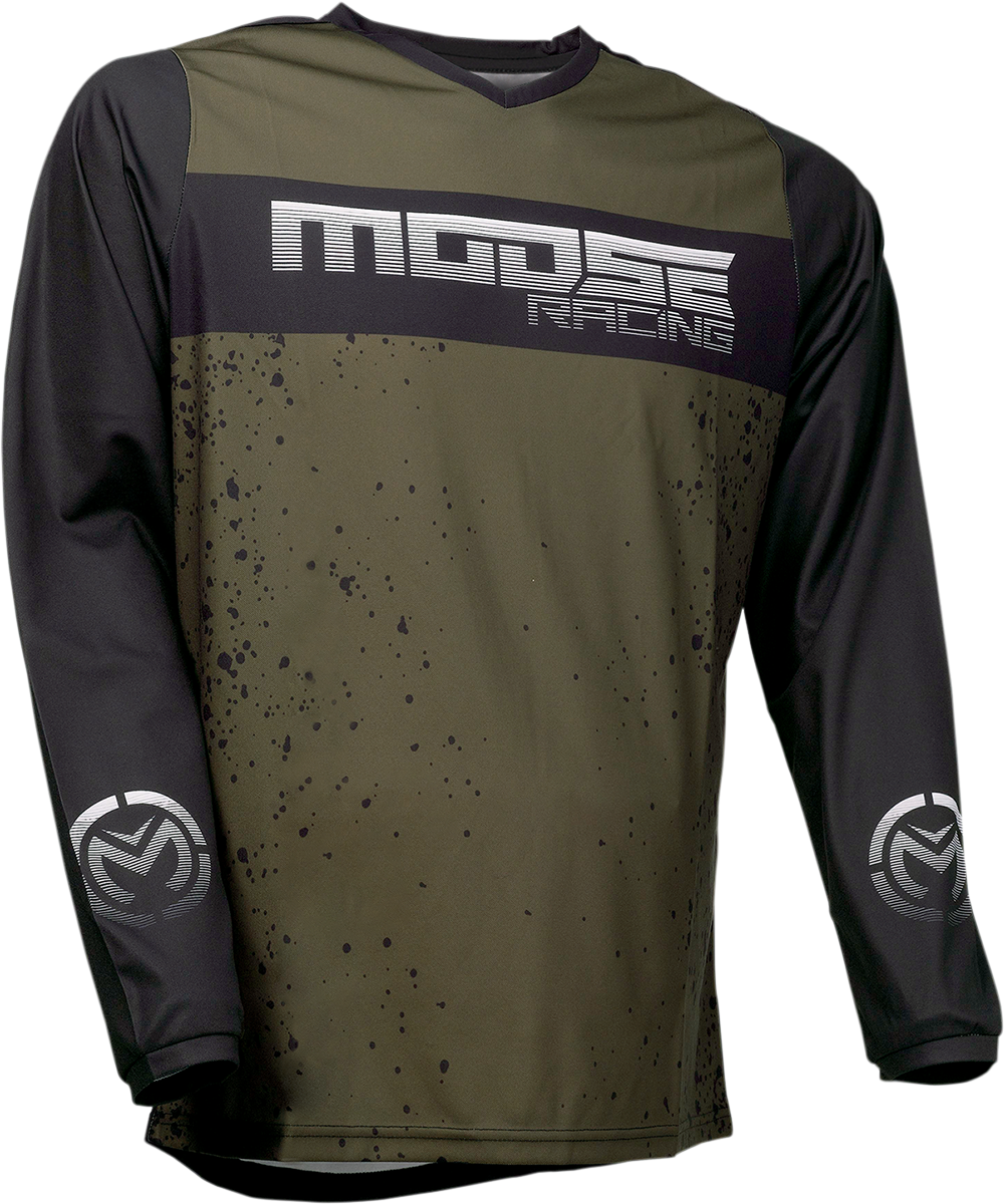 MOOSE RACING Qualifier Jersey - Olive/Black - Small 2910-6637