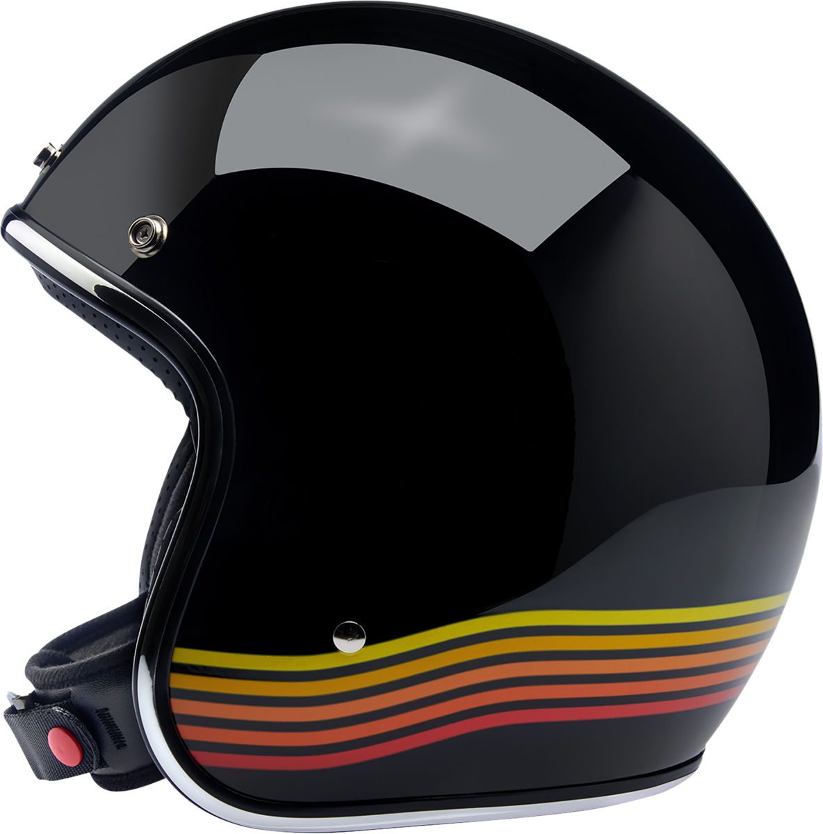 BILTWELL Bonanza Helmet - Gloss Black Spectrum - 2XL 1001-536-206