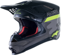 ALPINESTARS S-M10 Helmet Ams21 Grey/Yellow Fluo/Black M&g Xs 8302421-9059-XS