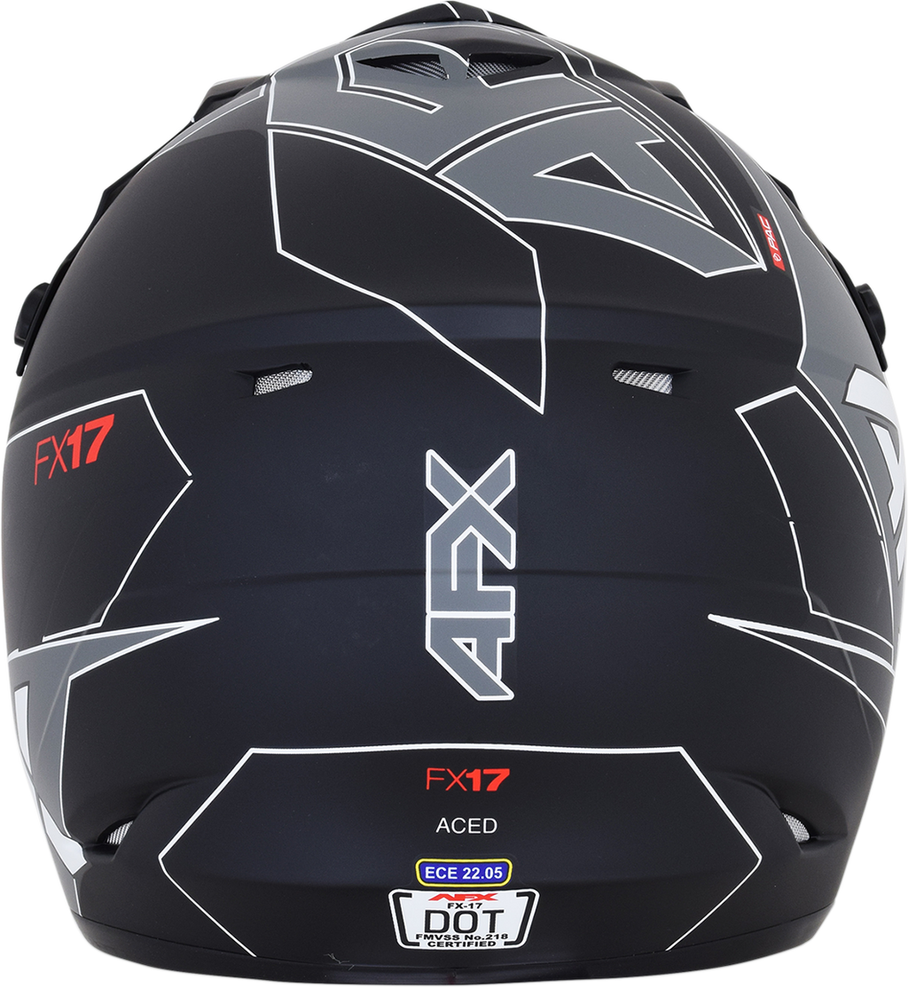 AFX FX-17 Helmet - Aced - Matte Black/White - 2XL 0110-6493
