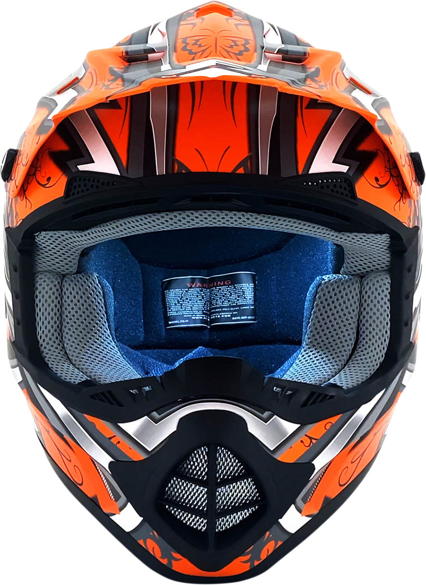 AFX FX-17Y Helmet - Butterfly - Matte Orange - Medium 0111-1382