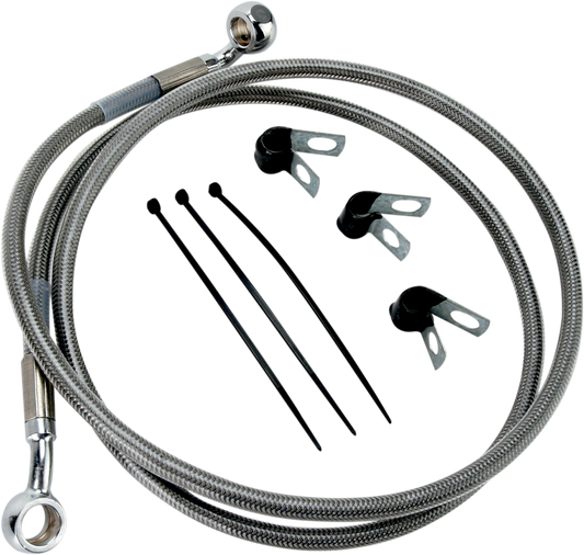 DRAG SPECIALTIES Brake Line - Front - +2" - Stainless Steel 660214-2