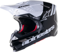 ALPINESTARS Supertech M8 Helmet - Radium 2 - MIPS® - Gloss Black/White - XL 8301523-12-XL