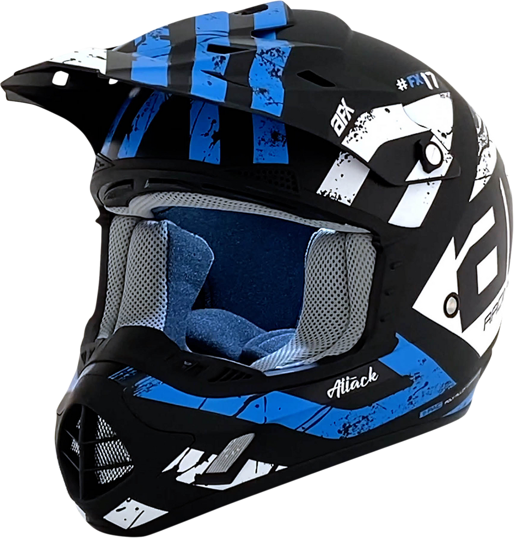 AFX FX-17Y Helmet - Attack - Matte Black/Blue - Small 0111-1408